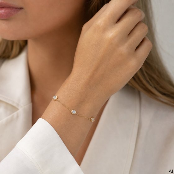 Armband 375 Gold Gelb Zirkonia Armband 