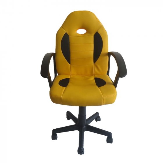 Schreibtischstuhl Junior höhenverstellbar ergonomischer Drehstuhl Gelb 