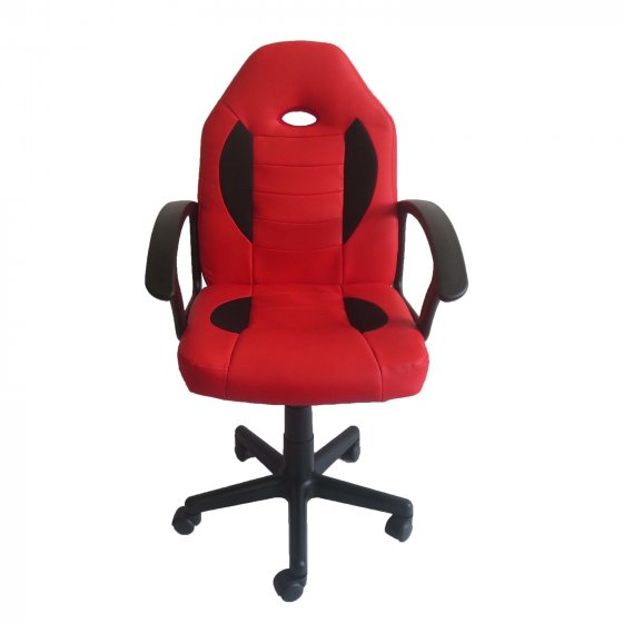 Schreibtischstuhl Junior höhenverstellbar ergonomischer Drehstuhl Rot 