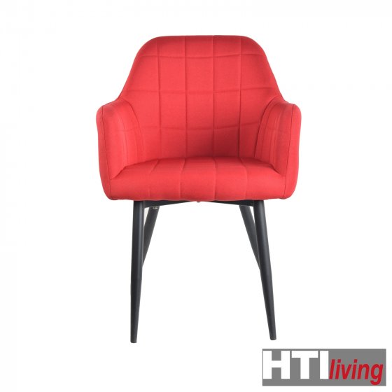 Stuhl Albany Webstoff 2er-Set Rot