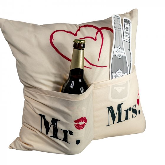 Kissen mit Taschen Mr.   Mrs. 