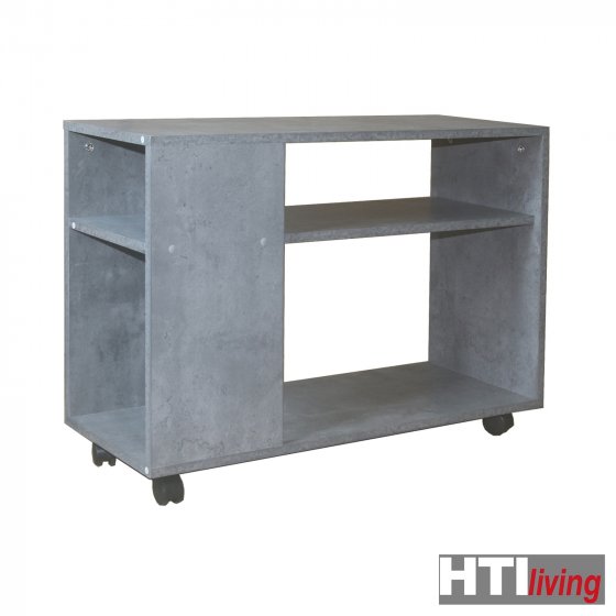 Beistelltisch auf Rollen Thekla Beton 