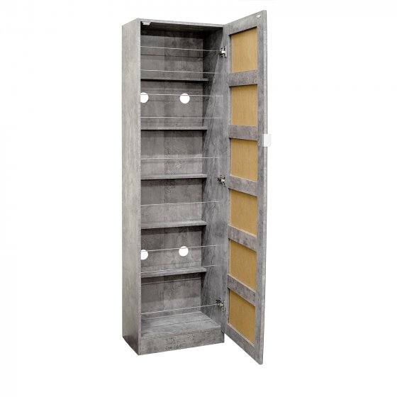 Schuhschrank mit Spiegeltür Thekla Beton