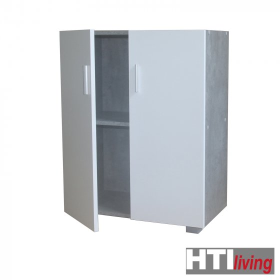 Sideboard 2 Fächer Thekla Beton-Weiß