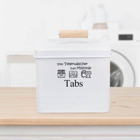Aufbewahrungsboxen für Geschirrspültabs und Waschmittel 