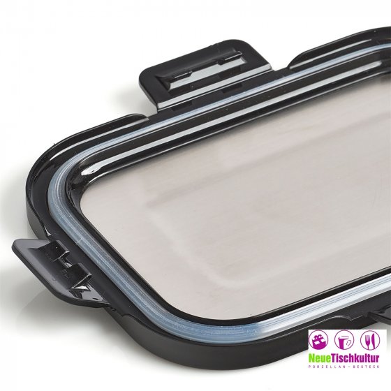 Vorratsbehälter, Clipverschluß Glas/Edelstahl/Kunststoff 