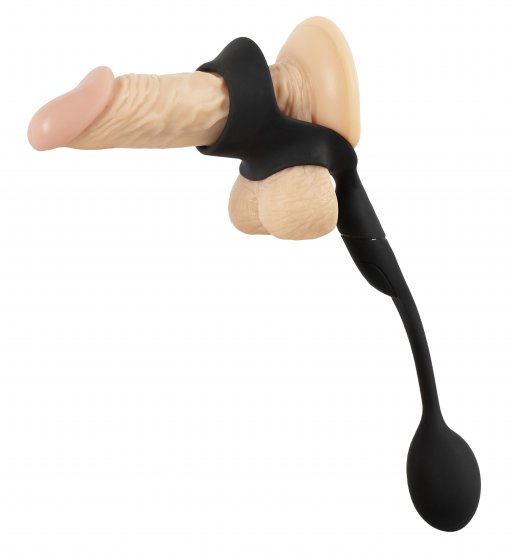 Analplug mit Hoden-/Penisring Cock Ring with RC Butt Plug 