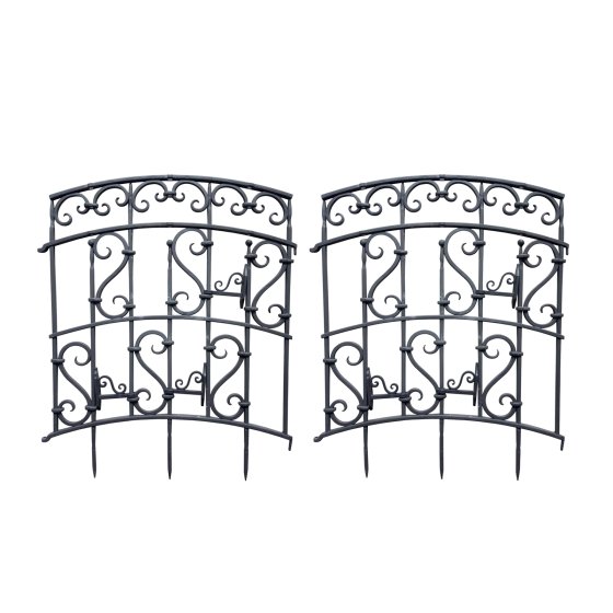 Rankgitter mit Ornamenten Nessa Schwarz 2er-Set 