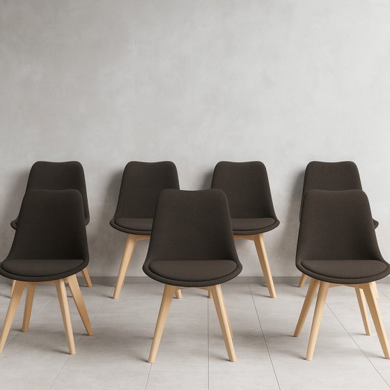 Esszimmerstuhl 4er Set Atlanta Grau 