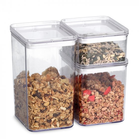 Vorratsdosen-Set 3-tlg. Kunststoff 