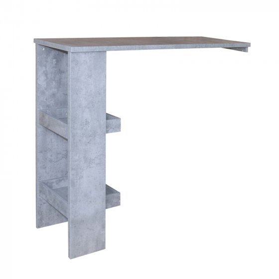 Bartisch mit Stauraum modern mit Ablagefächern in Beton 