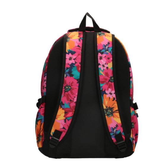 Rucksack mit Blumenmuster Fuchsia 