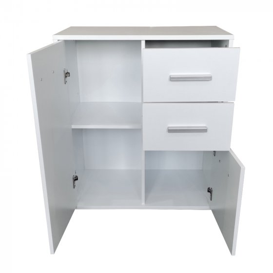 Kommode mit 2 Schubladen Nina Weiß 