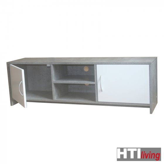 TV-Schrank Thekla Beton/Weiß 