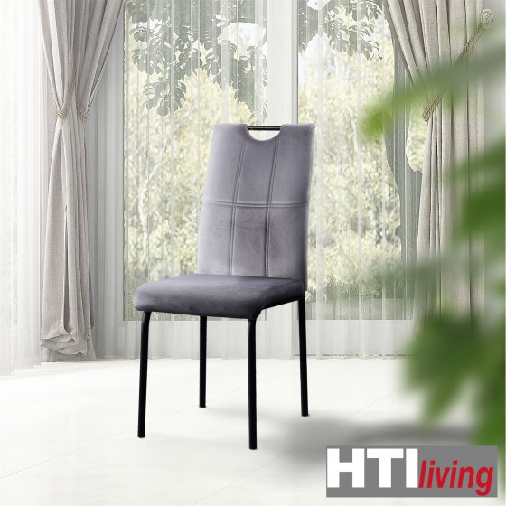 Stuhl Denton Velvet Grau 
