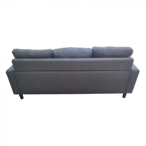 Polstercouch mit variabler Ottomane Reva Grau 