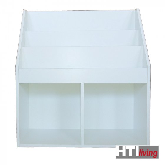 Kinderregal Aufbewahrungsregal mit 5 Fächern Bücherregal für Kinderzimmer Weiß 