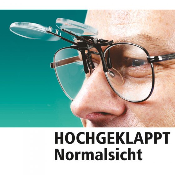 Lupenaufsatz für die Brille 