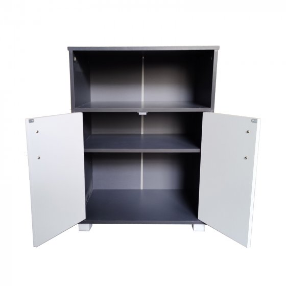 Küchenschrank Grau/Weiß Blanca 