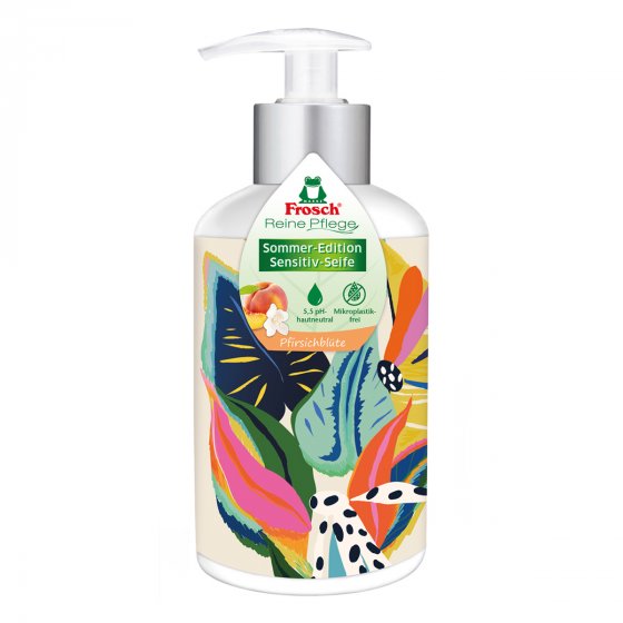Frosch Sommer Edition Sensitiv Seife Pfirsichblüte 300ml 