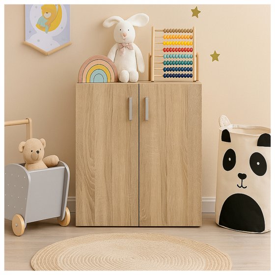 Kommode mit 2 Regalfächern Nina Sonoma 