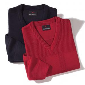 Struktur-Pullover - marine