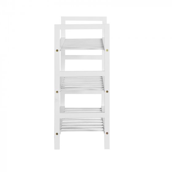 Schuhregal 3 Ebenen Anea Holz Weiß 