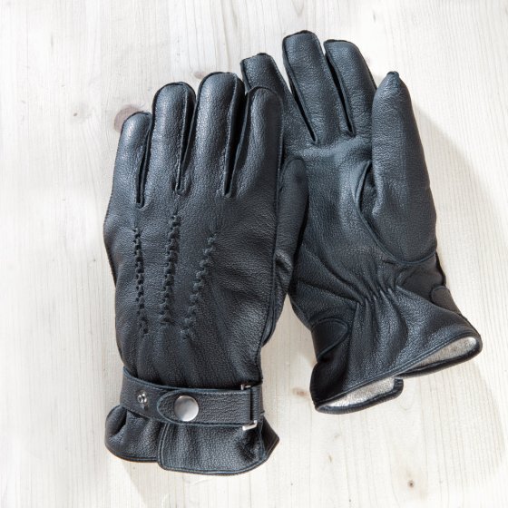 Hirschleder Handschuh,Gr.XL XL | Schwarz