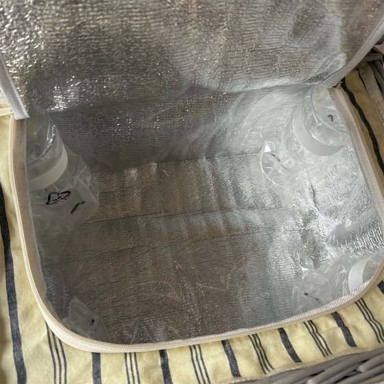 Picknickkorb für 2 Personen Finie Grau 