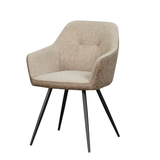 Esszimmerstuhl 2er Set Antikbraun/Taupe Joschka 