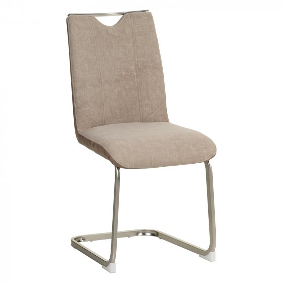 Schwingstuhl Taupe/Antikhellbraun 2er Set Emrys 