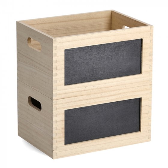Allzweckkiste mit Tafel Holz 