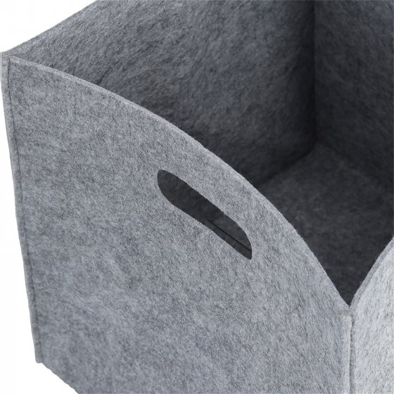Aufbewahrungskorb Filz grau eckig 