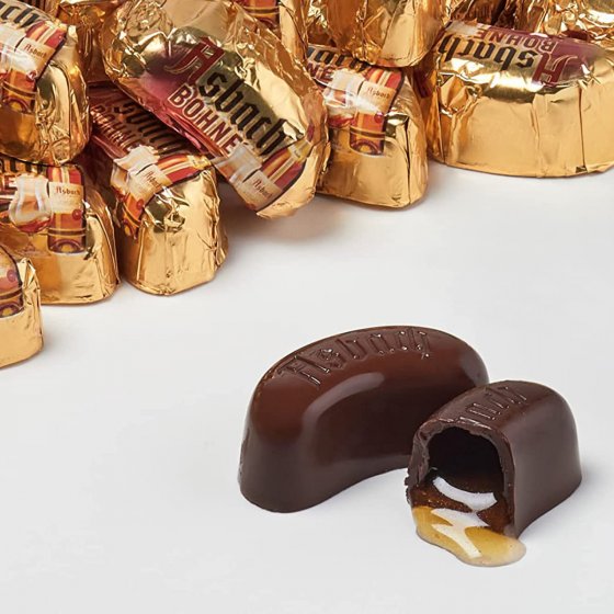 Asbach Pralinen Bohnen Packung gefüllt mit Asbach Brandy 200g 