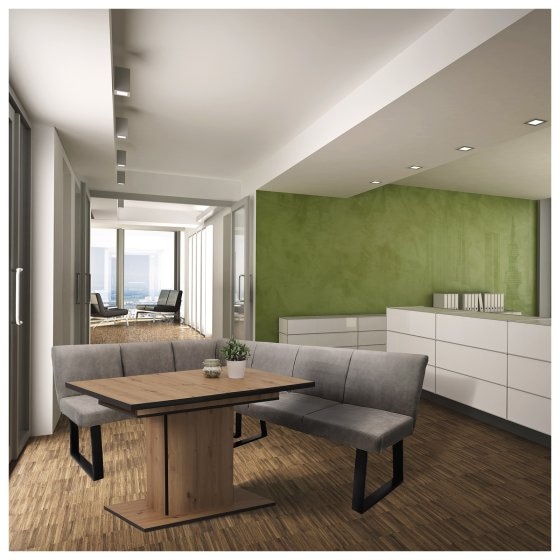 Eckbank 152 x 192 cm Vemal kurzer Schenkel links 