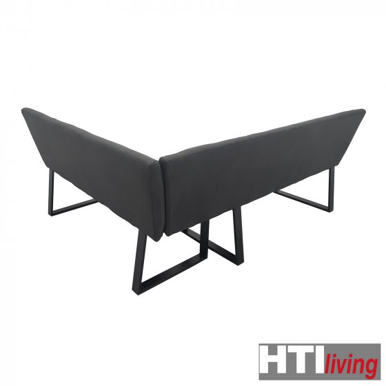 Eckbank 192 x 152 cm Schwarz Vemal kurzer Schenkel rechts 