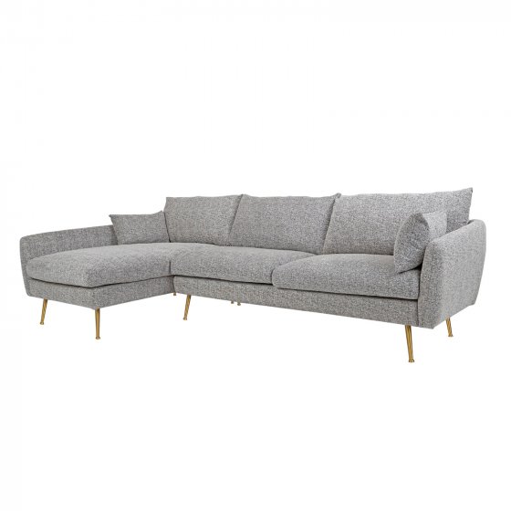 Ecksofa Antonius Webstoff Grau links 