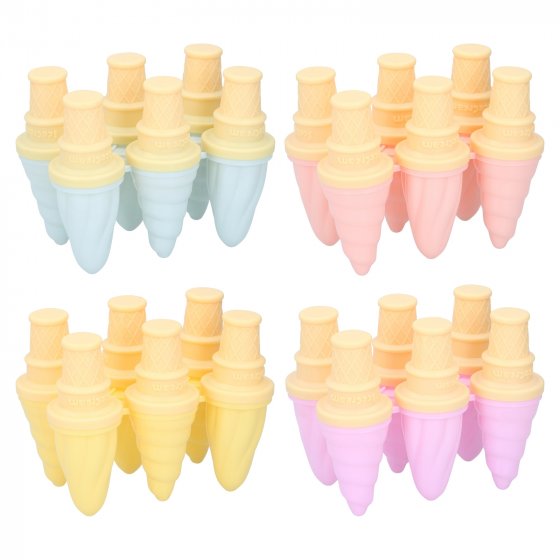 Softeisform 6x 60ml., farbig sortiert Kunststoff 