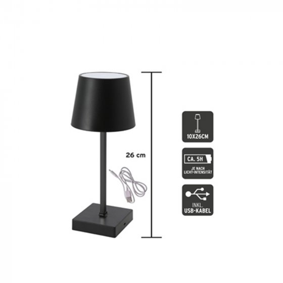 LED Tischlampe Schwarz mit Touchfunktion 