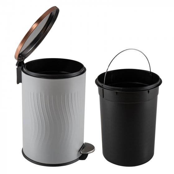 Treteimer Jannik 20 Liter Grau Kupfer 