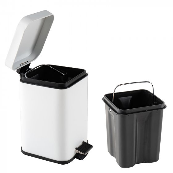 Treteimer eckig Jannik 3 Liter Weiß 