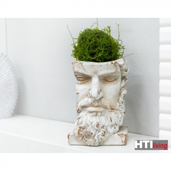 Pflanzgefäß Apollon Büste Poseidon 