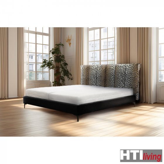 Bett Roxbury L Leoprint mit 2 Matratzen