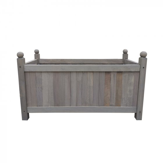 Holz-Pflanzkasten in Grau Blumenkasten für Garten, Terrasse und Balkon 