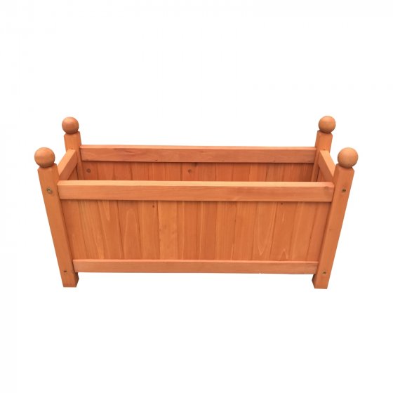 Holz-Pflanzkasten in Braun Blumenkübel für Garten, Terrasse und Balkon 