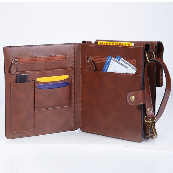 Rindsleder-Herrentasche mit RFID 