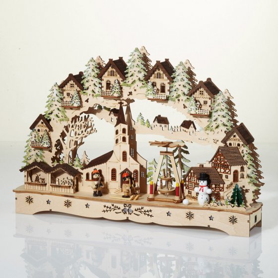 LED-Schwibbogen "Winterkirche"