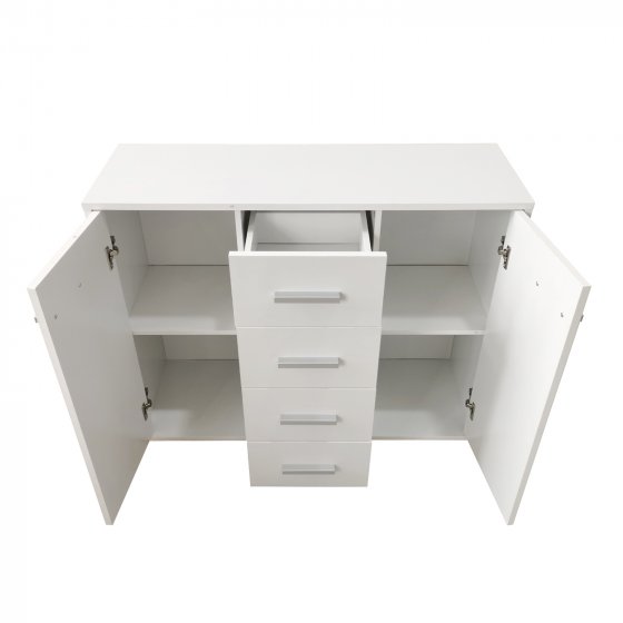 Sideboard Nina mit 4 Schubladen Weiß 