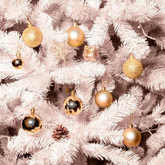 Weihnachtskugeln Set 56-teilig Gold 
