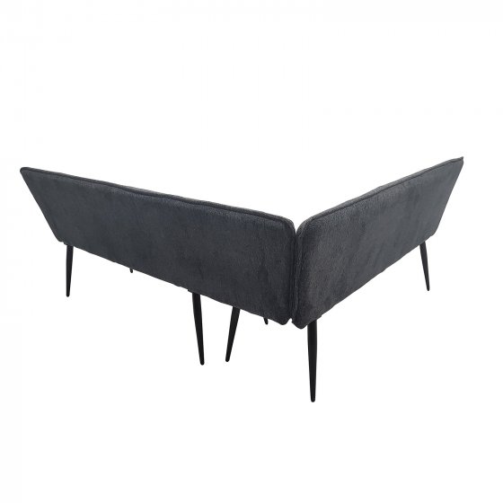 Eckbank 154 x 195 cm Anthrazit Mesilla kurzer Schenkel links 